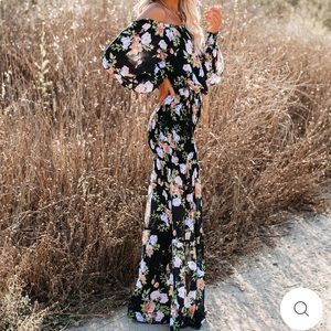Off the shoulder maxi dress